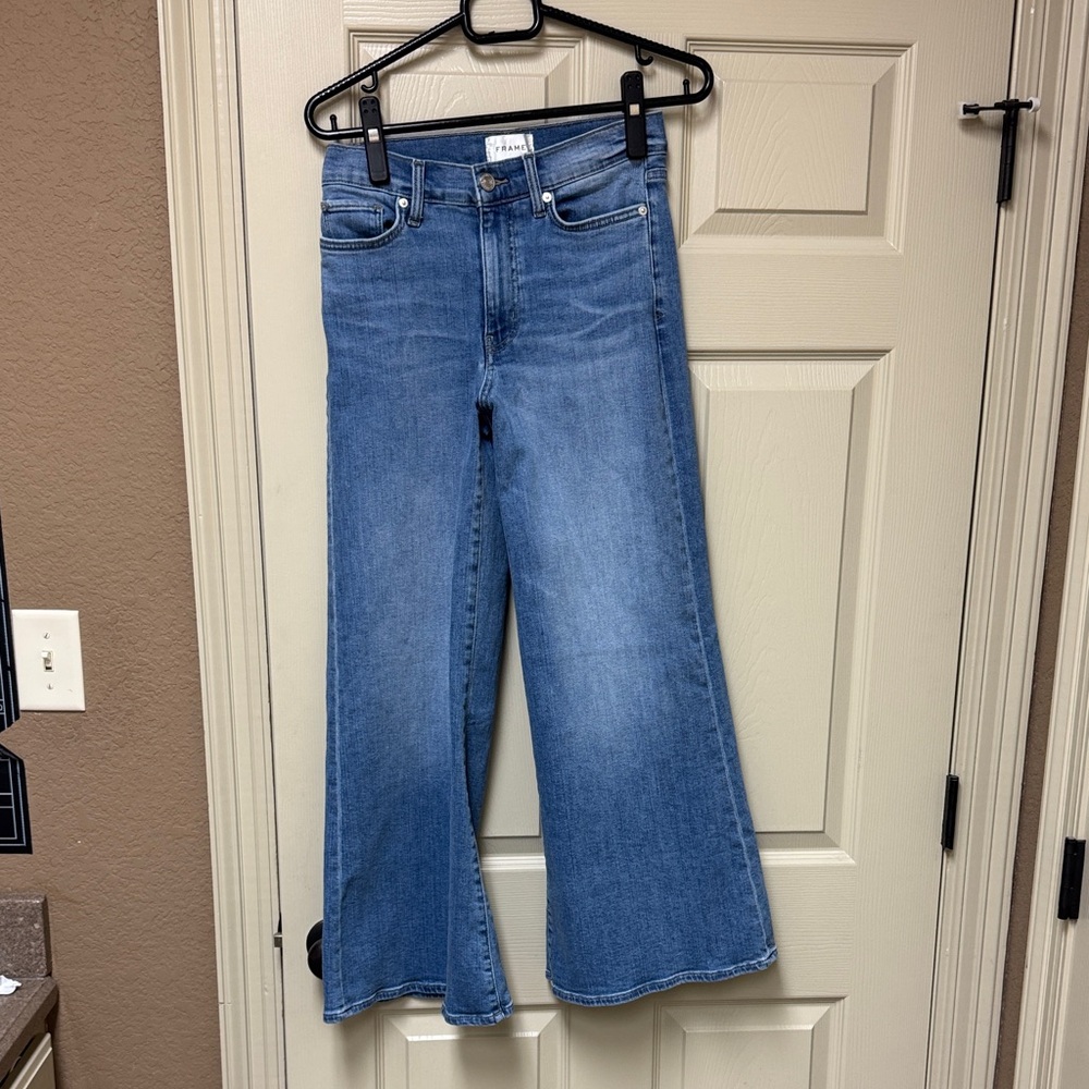 Frame denim size 27 wide leg crop